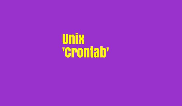 Unix Crontab How to Schedule Jobs