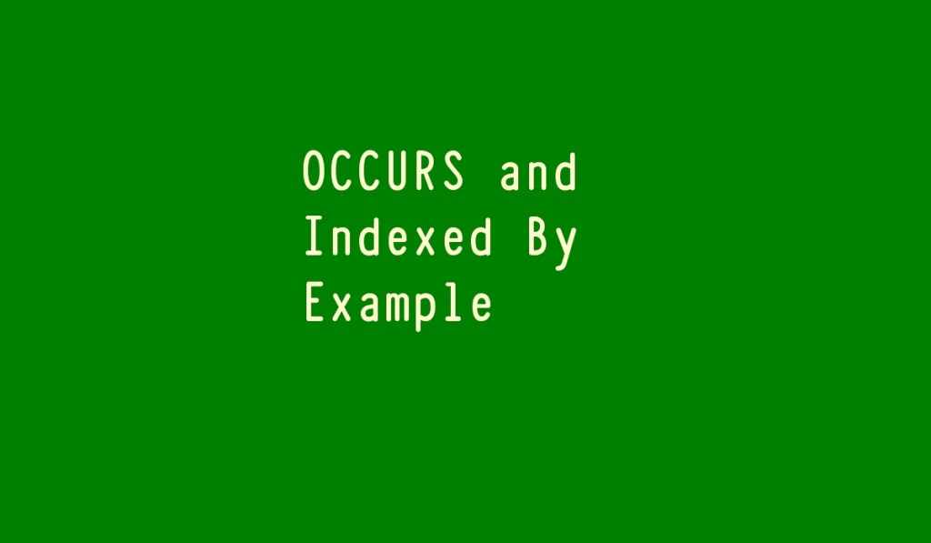 COBOL: How to Use INDEXED BY&nbsp;Clause