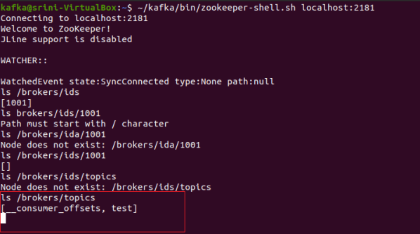 Kafka topics in broker