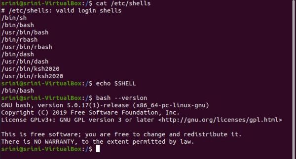 How to see the shells present in your system