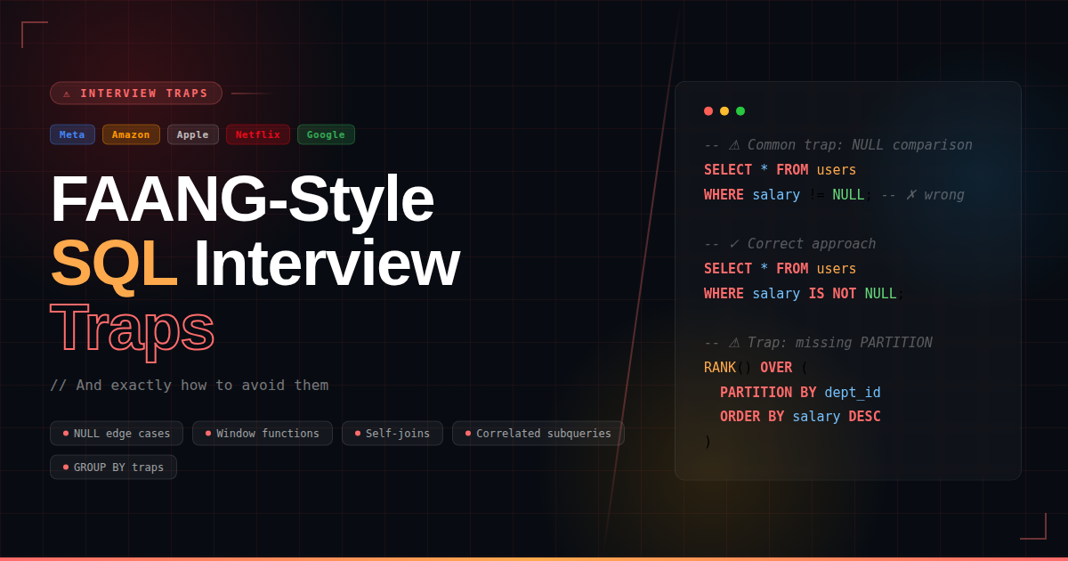 FAANG-Style SQL Interview Traps (And How to Avoid Them)